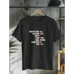 100% Cotton West Side RESPECT Los Angeles Watts Compton Long Beach T-Shirt