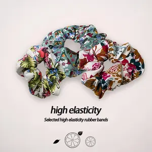 (Random Color) UF Hair wigs human hair Scrunchies Hair Silk Ponytail Holders For Women Ties Silk Satin Scrunchy Silk for Hair