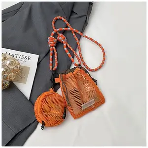 Small Mesh Crossbody Phone Bag for Women – Lightweight Breathable Mini Shoulder Messenger Purse with Hollow Net Design, Casual Stylish Travel Pouch for Shopping, Running, Daily Errands & Summer Outdoor Use