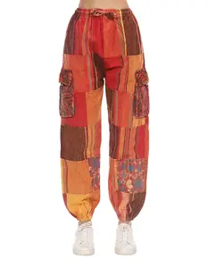 Caravan Closet Cotton Stonewashed Patches Unisex Pants