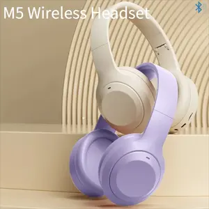 2026  Over wireless Ear HIFI Stereo M5 Headsets  Bluetooth 5.3 game Headphones Sports Gaming Earphones Support TF/AUX noise reduction comfortable wear dream travel headphones