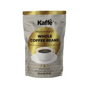 Kaffe Medium Roast Coffee Beans from Colombia (12 oz) - 100% Arabica Coffee Beans, Hints of Chocolate, Honey, Almonds, Dried Fruits Beverage Flavor