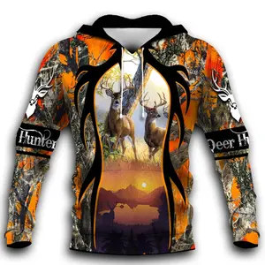 2026 Deer Hunting Hoodies Men Women Animal 3D Full Print Harajuku Hooded Sweatshirt Casual Fashion Hoodie Coat Drop Shipping Long Sleeve Tops