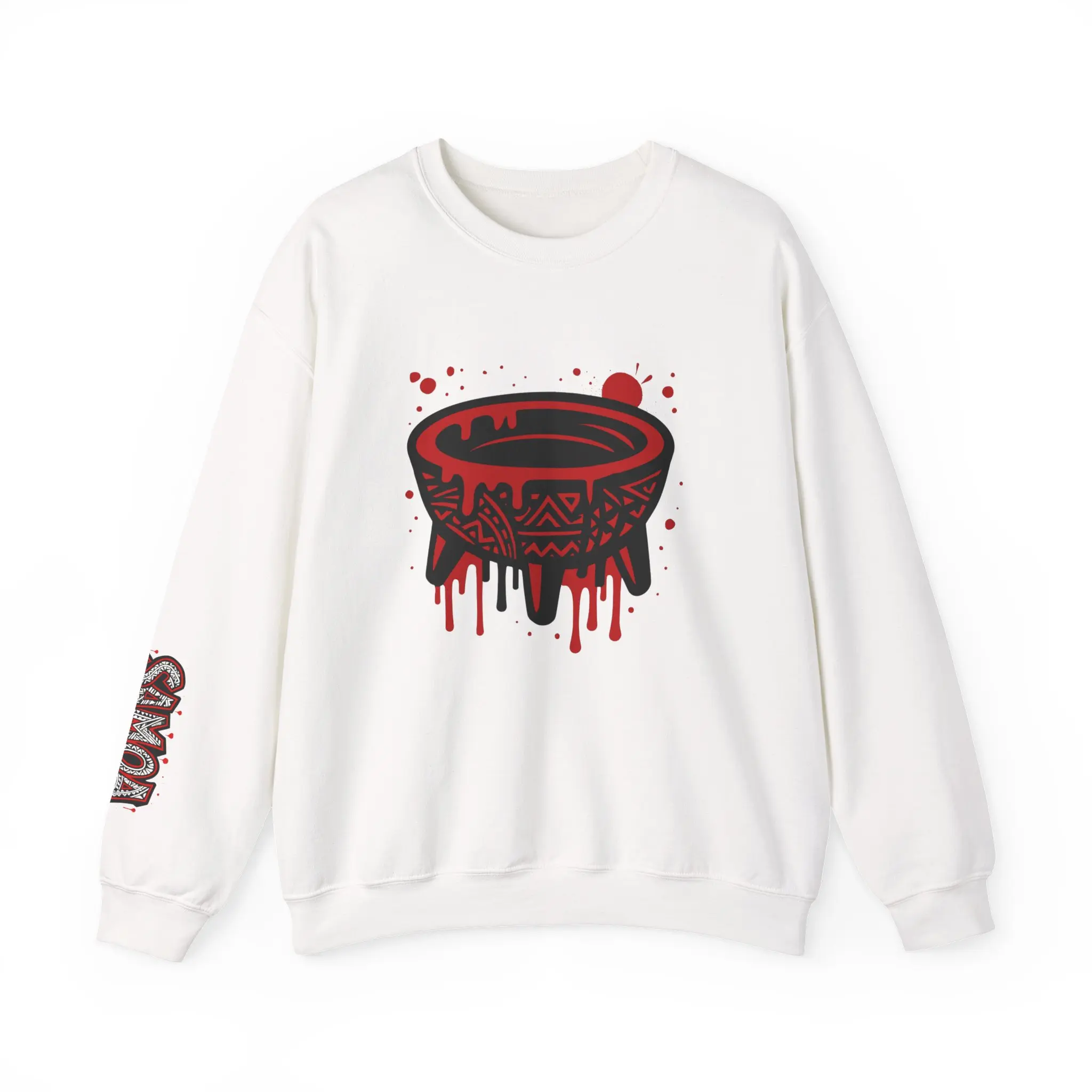 Blood Drip Samoa Ava Tribal Bowl Sweatshirt | Sleeve Script