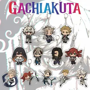 Anime GACHIAKUTA Rudo Enjin Zanka Riyo Jabber Complete Set Acrylic Keychain KeyRing Pendant Chains for Bag Accessories Fans Gift
