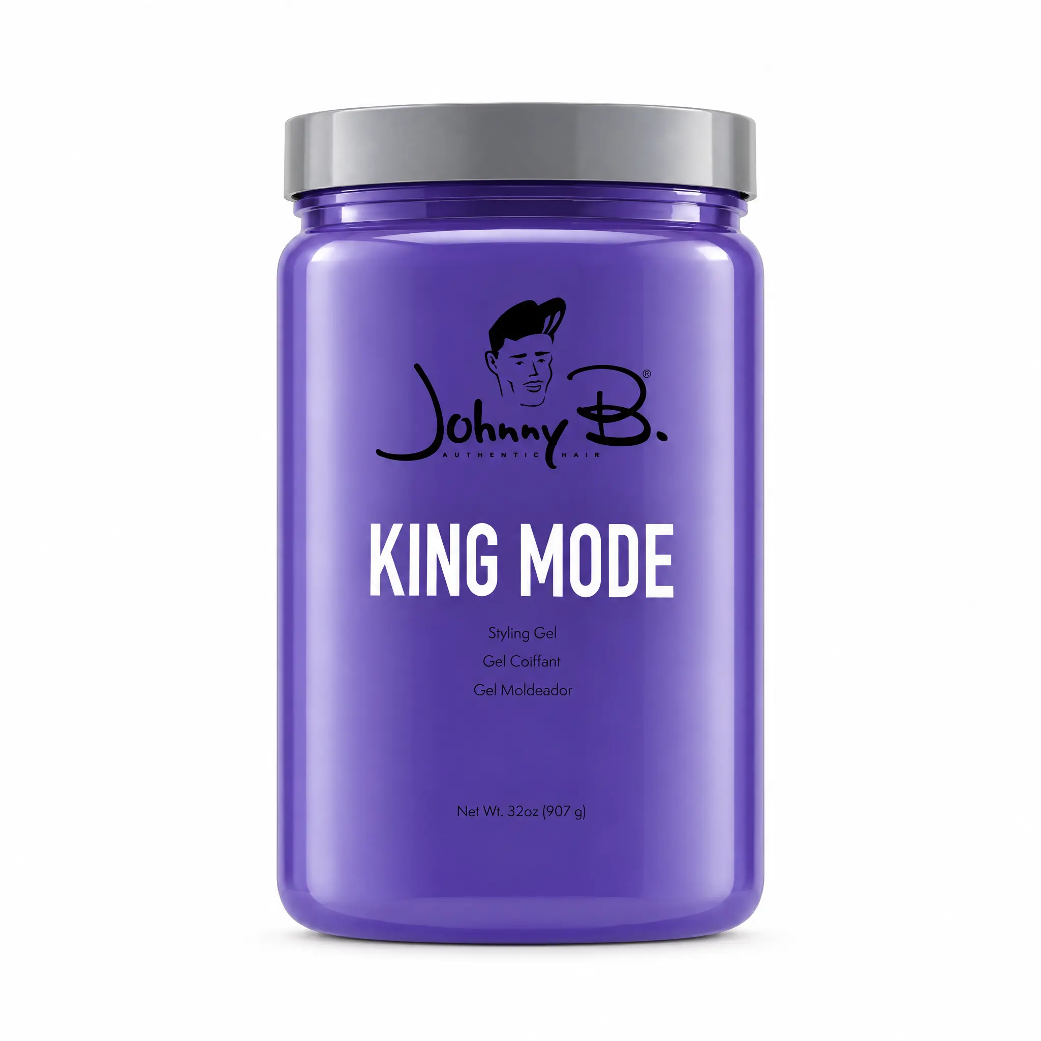 Johnny B. King Mode Men's Hair Styling Gel | Strong Hold Men's Hair Care (12 oz & 32 oz)