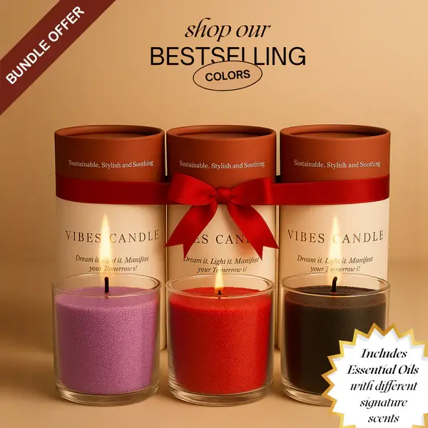 TOP 3 BEST SELLING COLORS | Vibes Pearled Candles | Purple Haze, Romantic Rose & Seduction Infused with Essential Oils