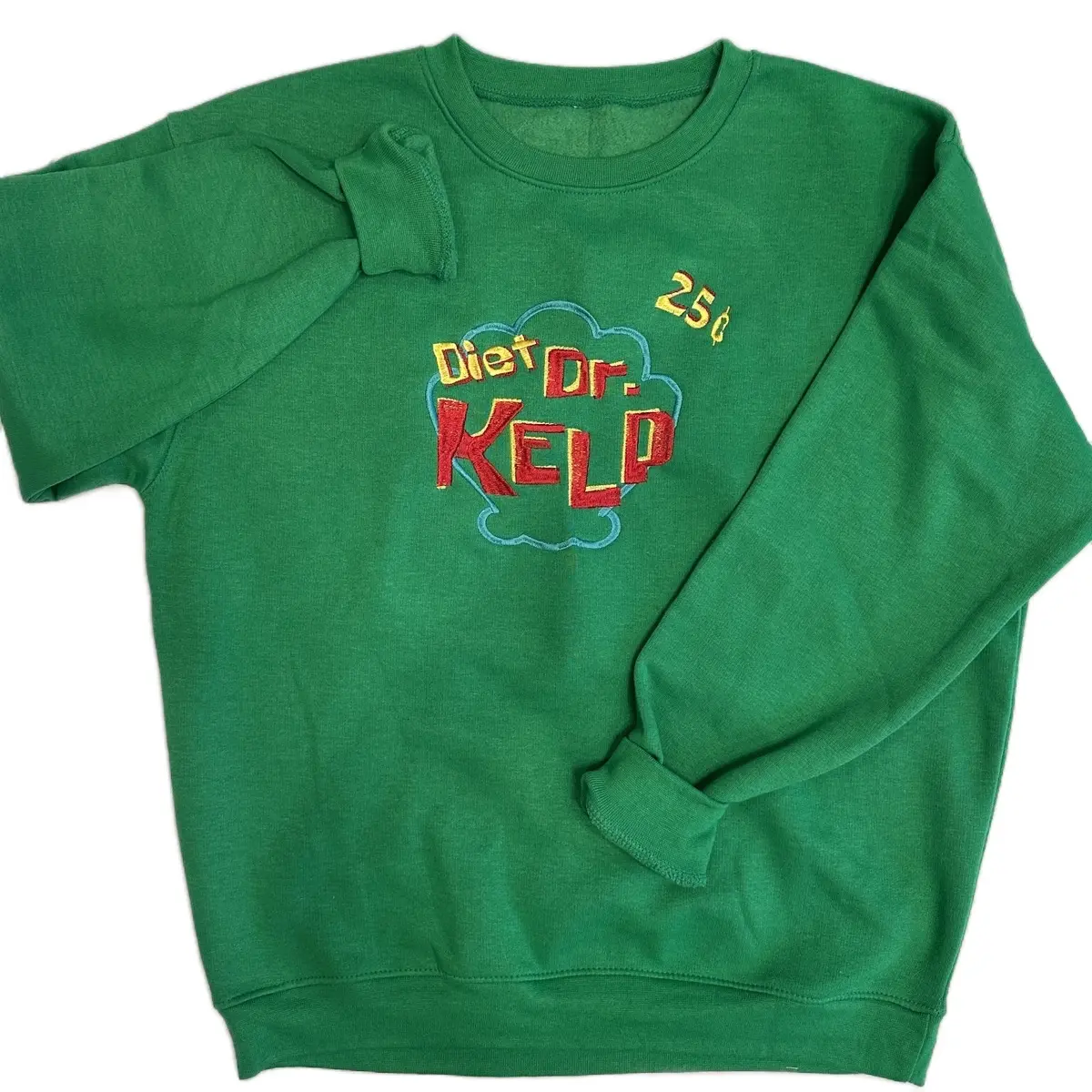 Diet Dr. Kelp SpongeBob Embroidered Crewneck Sweater Sweatshirt Pullover Menswear Hoodie