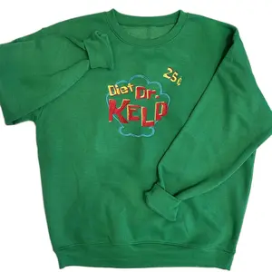 Diet Dr. Kelp SpongeBob Embroidered Crewneck Sweater Sweatshirt Pullover Menswear Hoodie