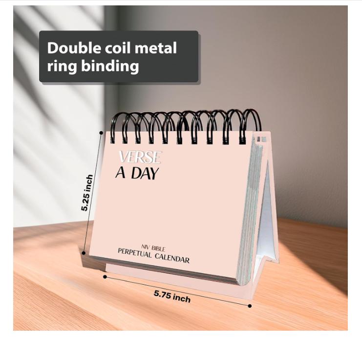 Verse A Day Perpetual Calendar | Enjoy it Year After Year, 365 Christian Verses from the NIV Bible to Inspire Your Daily Devotional, Positive Inspirational Religious Daily Verses for Men & Women