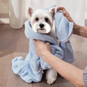 Large Pet Bathrobe Towel Wrap - Absorbent, Quick-Dry, Full-Coverage Dog Grooming Bath Accessory (Pet Supplies)