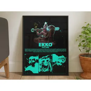 Arcane - Ekko P FHD Digital Print Wall Decor Wall Hangings, , Jinx Vi Caitlyn, Digital Download, League of Legends Poster POSTER