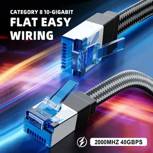Cat8 Ethernet Cable, Indoor Outdoor Use, 6 Feet Long, High Speed 26awg, 2000mhz Bandwidth, Rj45 Connectors