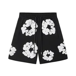 Vintage Flower Graphic Mesh Shorts