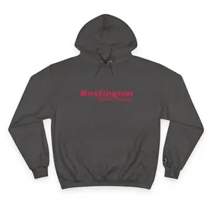 Burlington Champion Hoodie - Casual Streetwear, Graphic Pullover, Cozy Gift, Everyday Comfort, Unisex Apparel