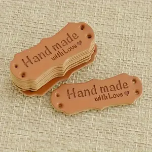 10pcs/set Hand-embossed label clothing decoration, unique love label DIY weaving, jeans, shoes, hat price tag tag - hand sewing craft Handmade
