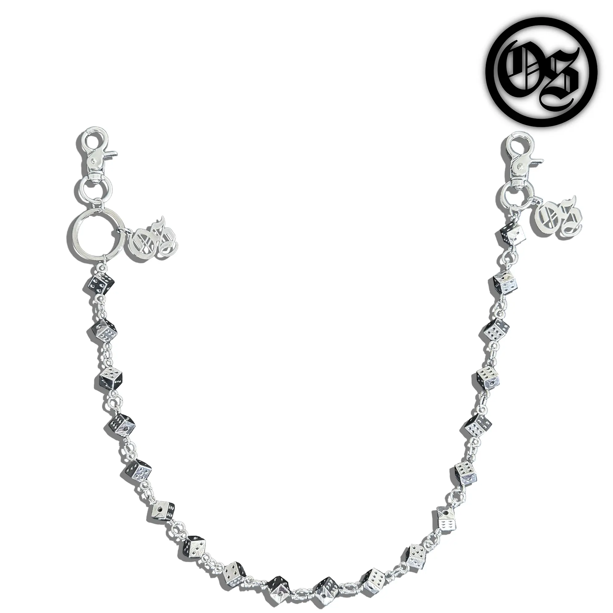 OTHERSIDE Loaded Dice Wallet Chain for Jeans/Pants - Silver