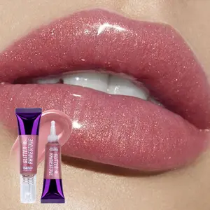 Music Festival Glitter Lip Gloss, Hydrating Lightweight Texture, Mirror Glass Lips, Fine Non-Caking, Long-Lasting Makeup Balm