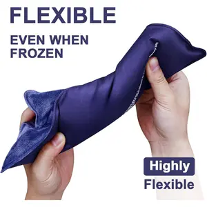 Ice Packs for Injuries Reusable, Gel Cold Pack for Knee Neck Shoulder Ankle Elbow Hip Back Pain Relief, Cold Compress Therapy for Swelling, Bruises, Surgery, 7"x 11", Blue circular  ice  pack  adults