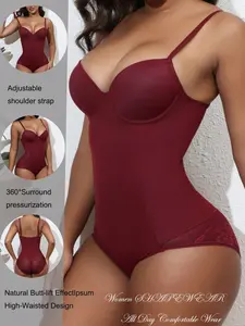 Women Slimming Bodysuits Shapewear Tops Tummy Control High Waist Body Shaper Spaghetti Strap Camisole Leotards Bodycon Jumpsuit