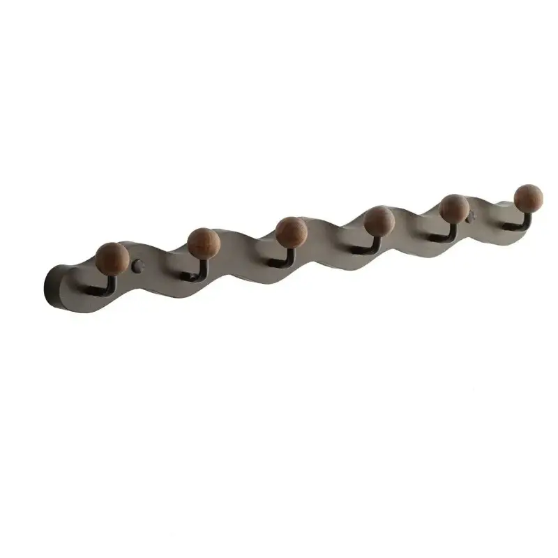Solid wood clothes hook, entrance foyer, entrance door, creative clothes and hat hook, no need to drill holes, wall mounted