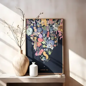 Adventure Time Land of Ooo Fantasy Art Print, Cartoon Wall Art, Room Decor