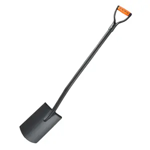 Square Shovel, 48 in Heavy-Duty Flat Shovel, Transfer Shovels with Alloy Steel Blade and Non-Slip D-Handle, Detachable and Easy Storage, for Gardening, Construction, Digging, and Snow Shoveling