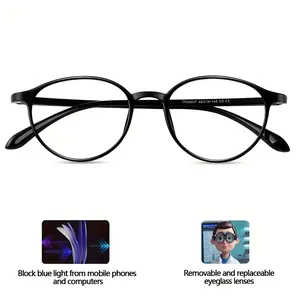 FYTOO Shiny Black Blue Light Glasses | Ultra-Light TR90 Oval Frames for Women | Office & Gaming | High-Value. FT38027 LH #BlueLightGlasses #WomensEyewear #TR90