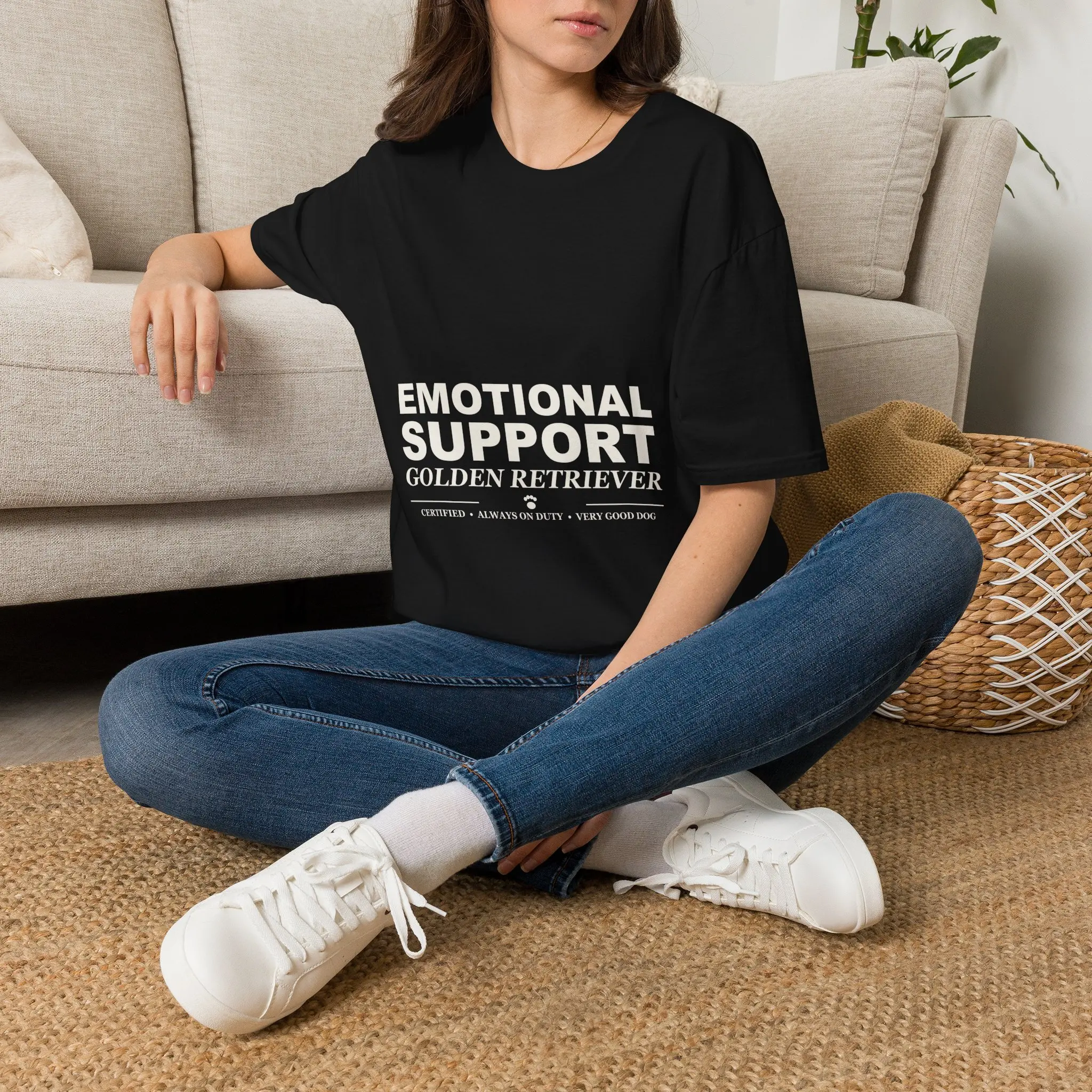Emotional Support Golden Retriever Shirt - Funny Breed T-Shirt for Dog Lovers