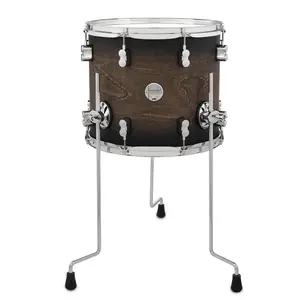 PDP Concept Maple 12x14 Floor Tom Satin Charcoal Burst with Chrome Hardware (PDCM1214TTSCB)