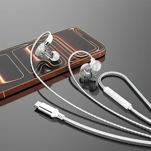 HiFi Wired In-Ear Headphones, Studio-Quality Sound, Ergonomic Over-Ear Design, Noise Cancelling, Multi-Function Line Control