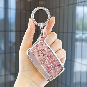 TPU Key Fob Cover for Range Rover,5 Buttons TPU for Land Rove Key Fob Cover with Key Chain,Compatible with Land Rove LR4 Range Rover Sport Evoque Jaguar XJ F-pace, Car Key Protector