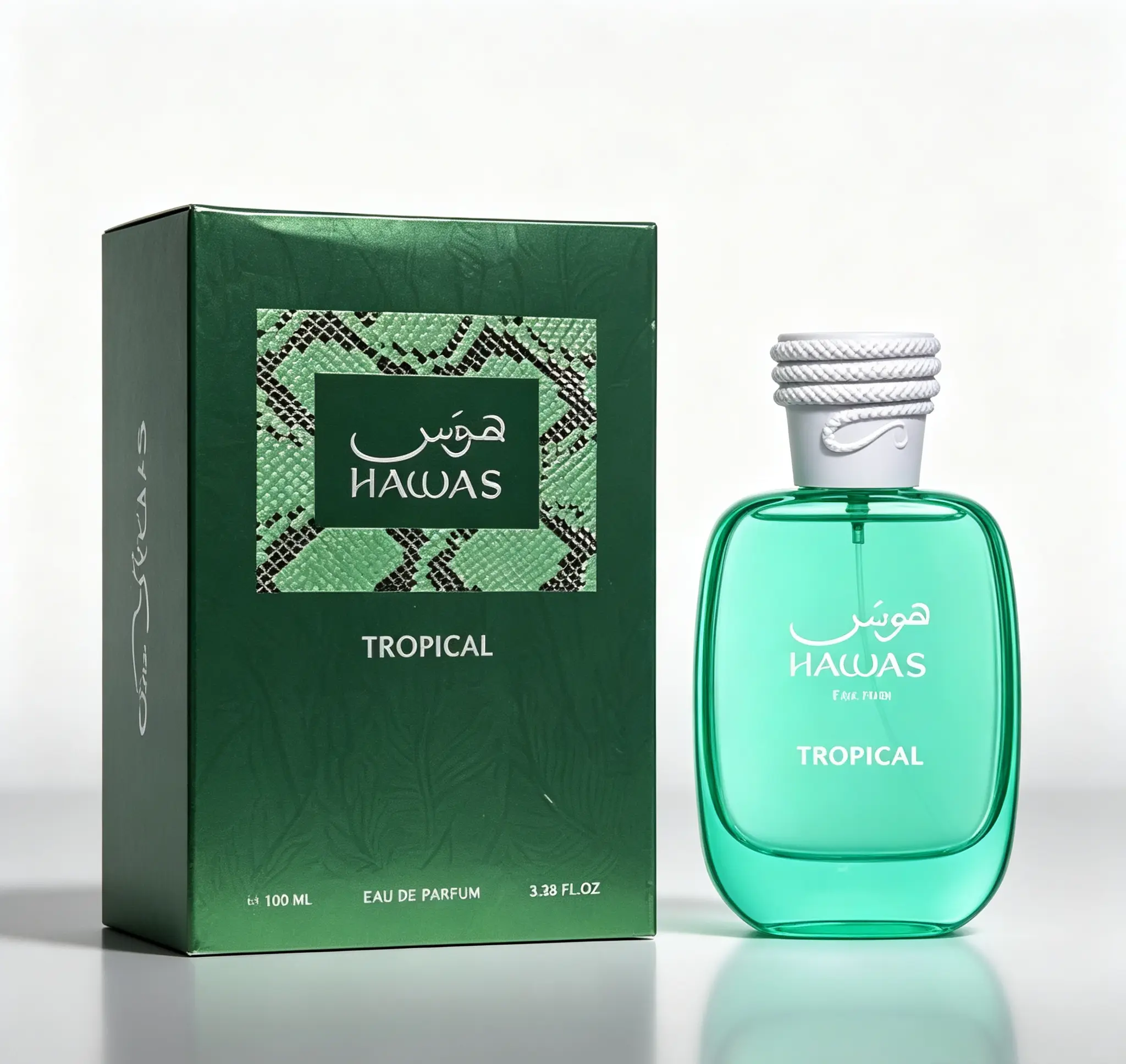 Hawas For Him Tropical EDP Spray 3.38 fl.oz 100ml｜Men’s Long‑Lasting Tropical Fresh Perfume｜Vibrant Summery Eau De Parfum For Daily & Vacation Wear For Him