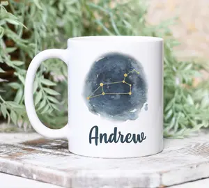 Leo Personalized Name Zodiac Constellation Mug