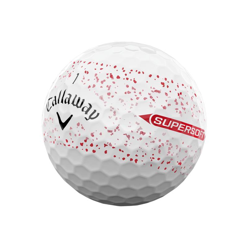 Callaway Golf Supersoft Splatter 360 Red Golf Balls