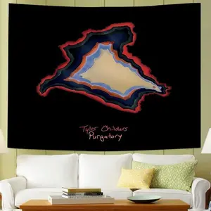 Rustic Country Music Polyester Decorative Tapestry - Purgatory Art Design Wall Hanging,Machine Washable, Lightweight, with Free Hooks, for Bedroom, Party
