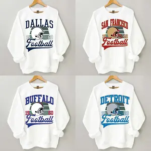 All 32 Teams Vintage Football Fan Sweatshirt Shirt Collection - White Edition - Celebrate with Classic Sports Apparel - Show Your Pride for Every Football City Unisex Top - AG