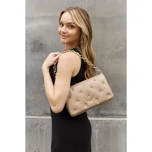 Nicole Lee USA Diamond Flower Messenger Crossbody Bag