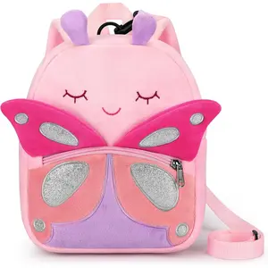 X-CBP03  Toddler Backpacks for Girls 2-4: Plush Backpack -3D Animal Cartoon Mini Travel Bag -10 inch Toddler Backpack Leash