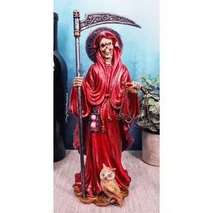 Ebros Red Robe Holy Death Santa Muerte Day of The Dead Figurine Symbol Of Love