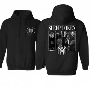 Dark Aesthetic Hoodie – Sleep T0ken Band Inspired Masked Design, Alternative Music Streetwear for Men and Women, Made in USA