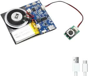 Module - 16MB Push Button Activated Sound Module with Speaker, Type-C , and Easy Recording Capability16 Minutes for Personalized Greetings, DIY Projects, and Holiday Crafts (Blue-1 PC)