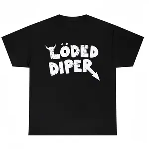 Loded Diaper Band Graphic T-Shirt – Retro Y2K Inspired Unisex Cotton Tee, Funny Parody Streetwear Top