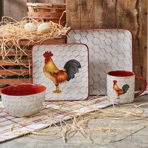 Rooster Day Dinnerware