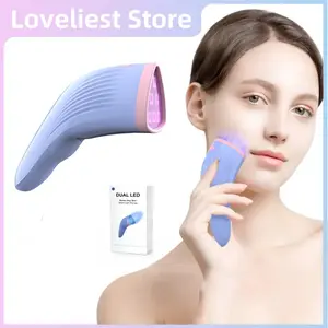 Led Red & Blue Acne Spot Treatment RF Beauty Device Equipment Wand Massager Face Light Therapy Machine RF UV Facial