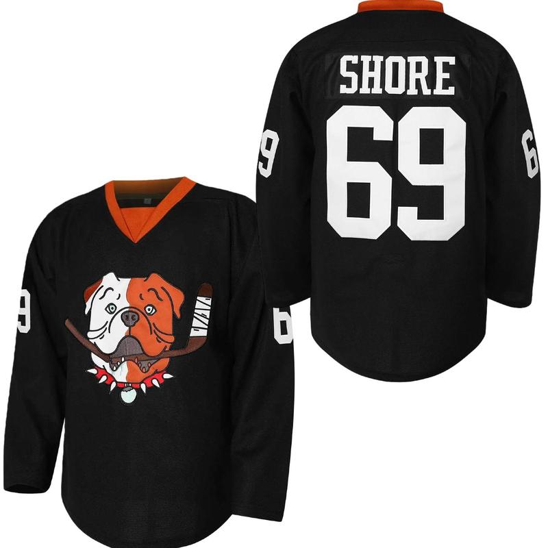Men'S #69 Shore Sudbury Blueberry Bulldogs Embroidered Hockey Jersey, Breathable And Comfortable, Featuring Patterned Numbers And Names, Suitable for Hockey