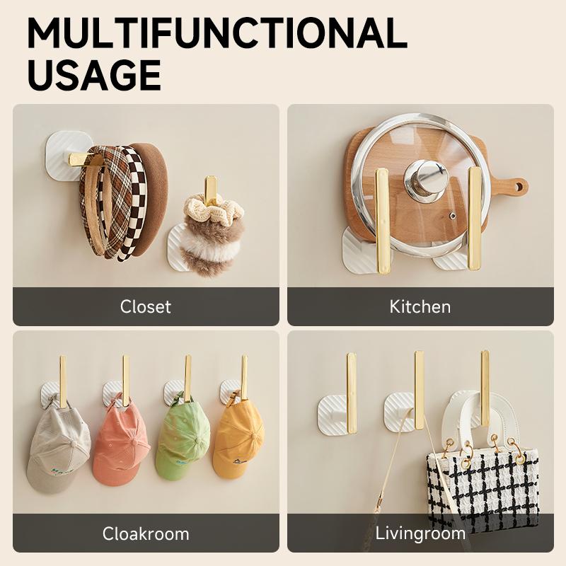 UFORU 6 plastic hooks, multifunctional household storage hooks, can hang keys, hats and towels, self-adhesive hooks, suitable for entrance hallways, bathrooms and bedrooms, Rustproof Wall Mountable Hangers Door Hanging Organizer Organiser UFORU 6 plastic hooks, multifunctional household storage hooks, can hang keys, hats and towels, self-adhesive hooks, suitable for entrance hallways, bathrooms and bedrooms, Rustproof Wall Mountable Hangers Door Hanging Organizer Organiser