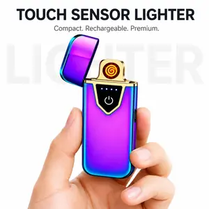 2-pack Windproof electronic lighter/cigarette lighter, USB rechargeable, suitable for camping, travel, wilderness survival, candles, aromatherapy, and outdoor adventures. Stylish design, sturdy and durable. Camping gear. A great gift for your boyfriend.
