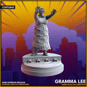 Annalee 40mm Scale 3D-Printed Character Figure Collectible Miniature - Crisis Protocol Proxy, Home Decor Statue (Model C27), 3D-Printed Miniatures, Character Figure Miniatures