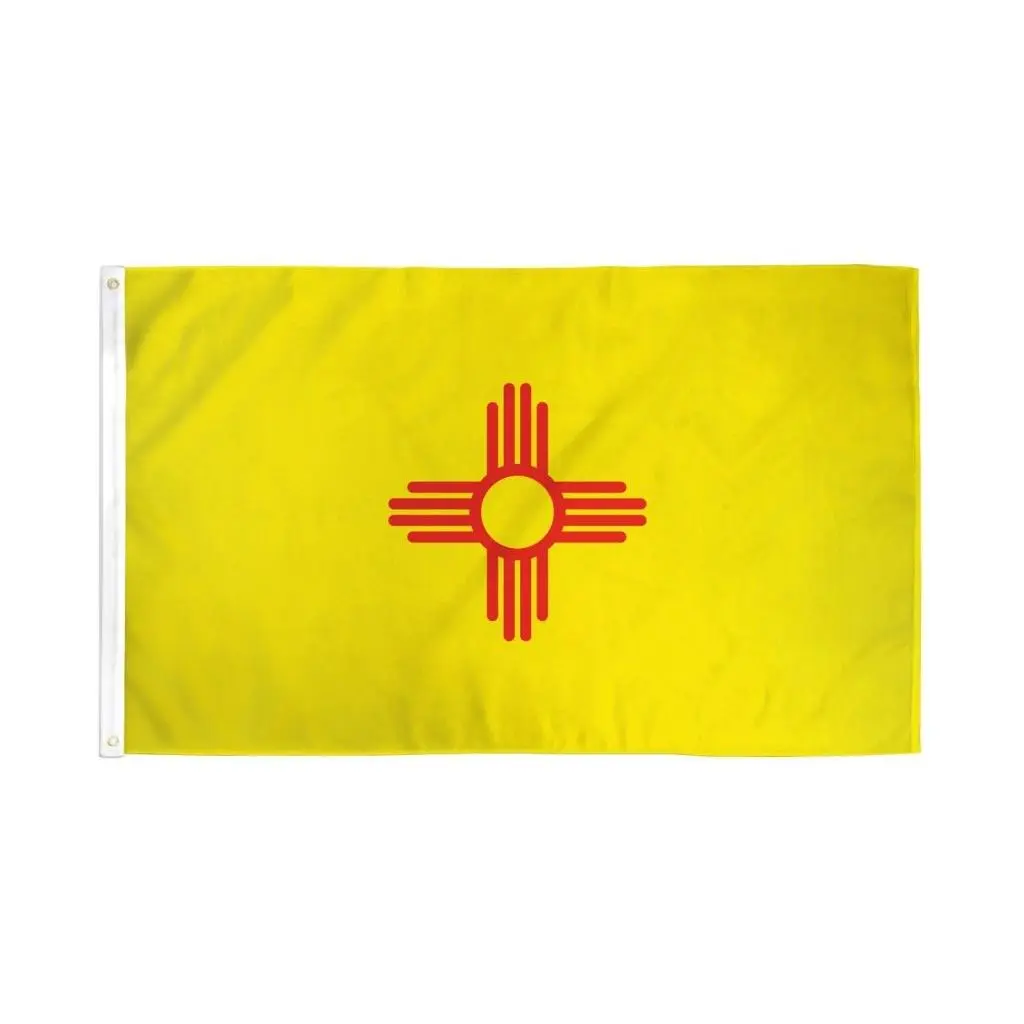 3x5ft New Mexico Polyester Flag - Dye-Sub Print Bold Colors, Header Tape, Home & Festive Party Backdrop Banner, Home Supplies